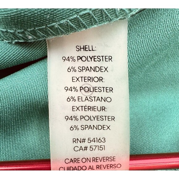 Calvin Klein Dress Womens Sz 10 Green Cap Sleeve Ruched Sheath Fitted Stretch - Picture 8 of 12